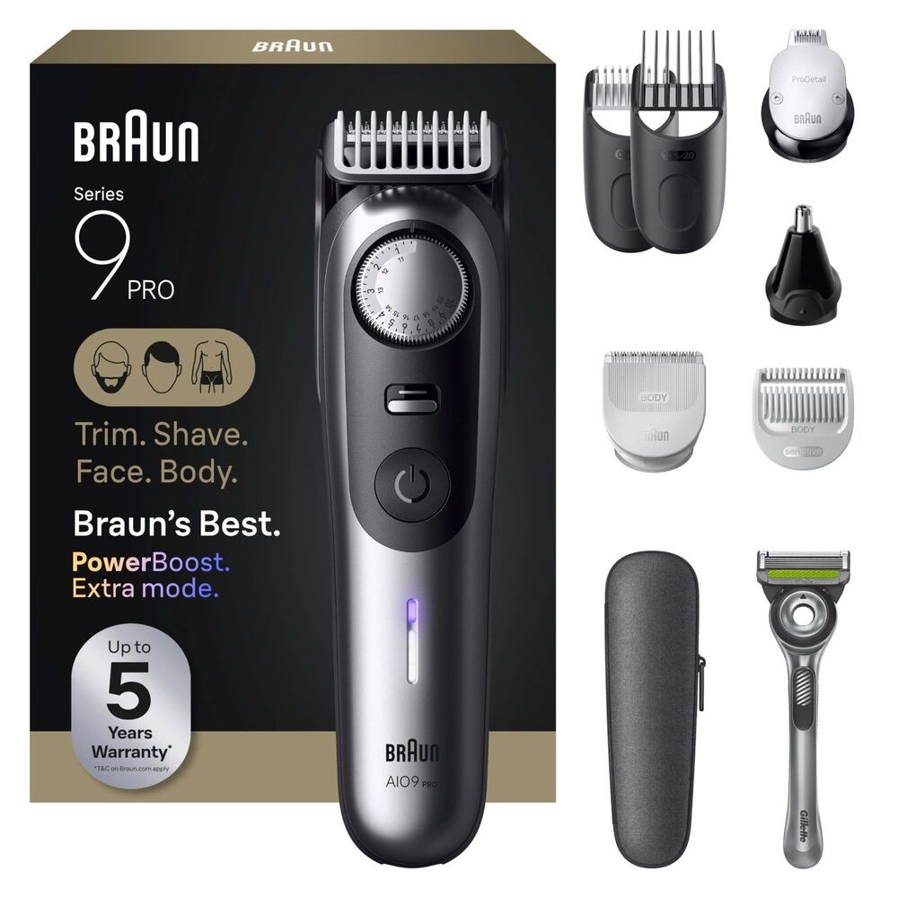Braun Series 9 PRO All-in-One AIO 9550 13-in-1 Beard Body Kit Gillette Labs OB
